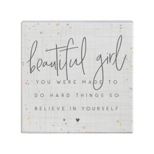 Altar’d State Beautiful Girl Inspirational Art Decor Block Wood Sign Farmhouse